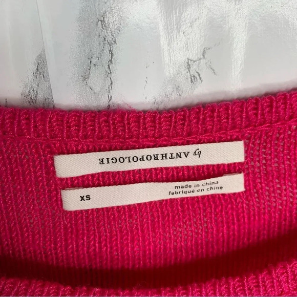 Anthropologie Mayfield Pink Linen Blend Sweater - Picture 7 of 8